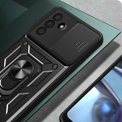 Galaxy A36 Kılıf Magnetik Standlı Kamera Korumalı Sürgülü Vega Kapak