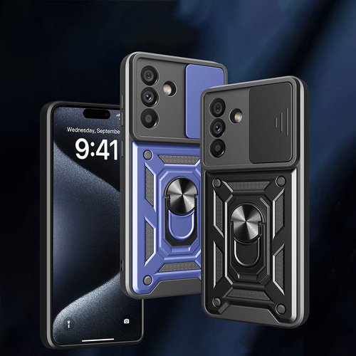 Galaxy A56 Kılıf Magnetik Standlı Kamera Korumalı Sürgülü Vega Kapak