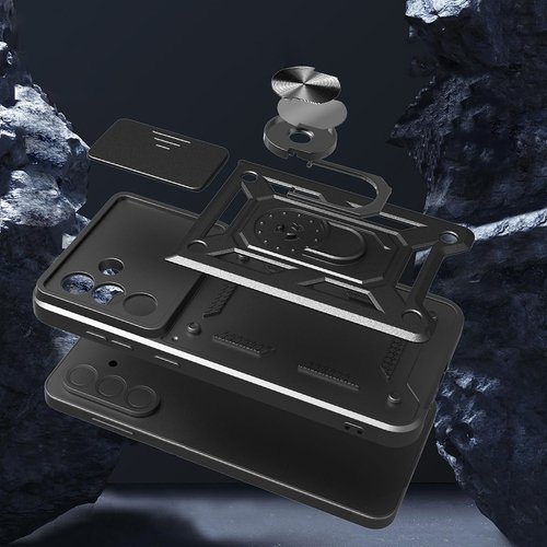 Galaxy A56 Kılıf Magnetik Standlı Kamera Korumalı Sürgülü Vega Kapak