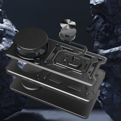 Redmi Note 14 Pro 4G Kılıf Magnetik Standlı Kamera Korumalı Sürgülü Vega Kapak