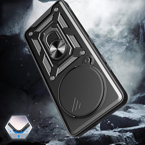 Redmi Note 14 Pro 4G Kılıf Magnetik Standlı Kamera Korumalı Sürgülü Vega Kapak