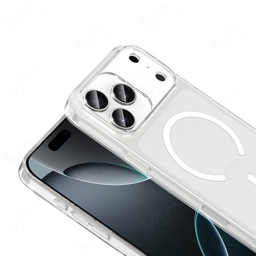 iPhone 17 Pro Max Kılıf Kamera Korumalı MagSafe Şarj Özellikli Lüx Şeffaf London Silikon Kapak