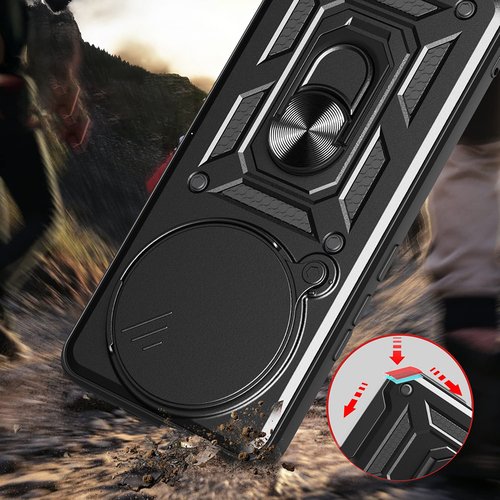 Redmi Note 14 Pro Plus Kılıf Magnetik Standlı Kamera Korumalı Sürgülü Vega Kapak