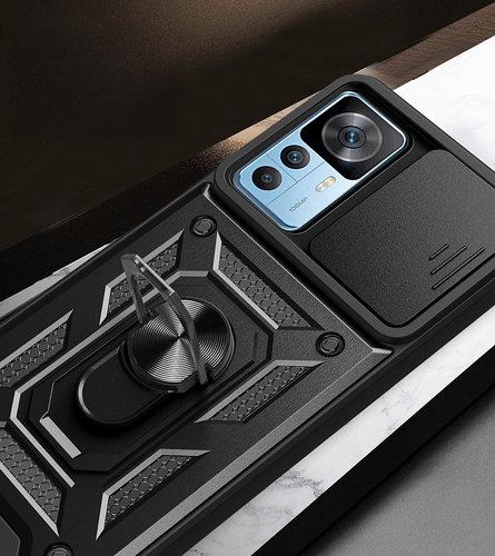 Mi 12T Pro Kılıf Magnetik Standlı Kamera Korumalı Sürgülü Vega Kapak