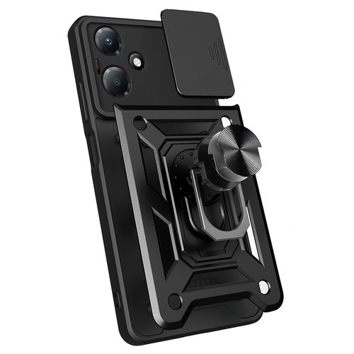 İnfinix Hot 30 Play Kılıf Magnetik Standlı Kamera Korumalı Sürgülü Vega Kapak