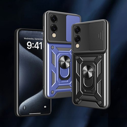 Galaxy S25 Edge Kılıf Magnetik Standlı Kamera Korumalı Sürgülü Vega Kapak