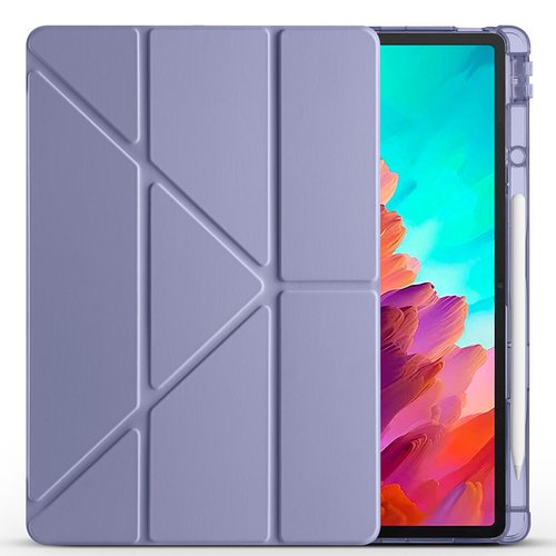 Lenovo Idea Tab Pro 12.7 TB-373FU Tablet Kılıf Kalem Bölmeli Standlı Lüx Smart Cover