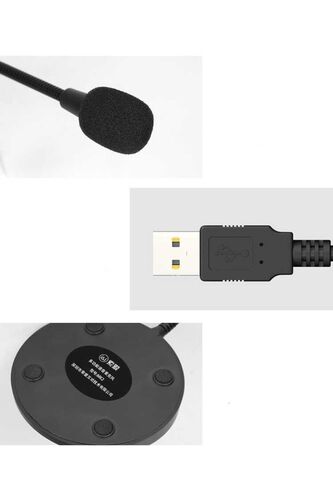 Mk2 Mikrofon Usb Girişli Masaüstü Mikrofon - Esnek Uzun Kollu - Tak & Çalıştır