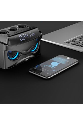 S68 Upgraged Bluetooth Speaker Hoparlör Siyah + Popsocket