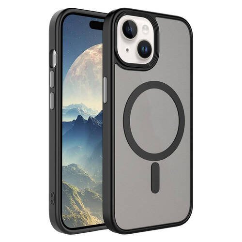 iPhone 13 Mini Kılıf Mat Arka Yüzey Wireless Şarj Özellikli Flet Magsafe Kapak