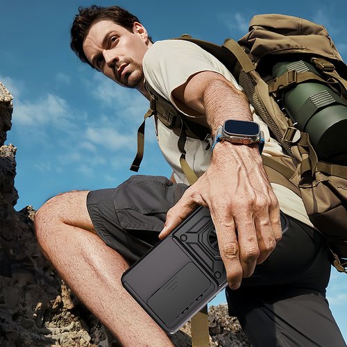 Tecno Camon 40 Pro Kılıf Magnetik Standlı Kamera Korumalı Sürgülü Vega Kapak