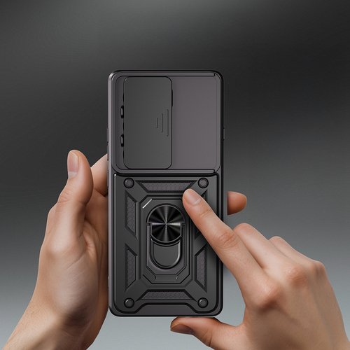 Tecno Camon 40 Pro Kılıf Magnetik Standlı Kamera Korumalı Sürgülü Vega Kapak