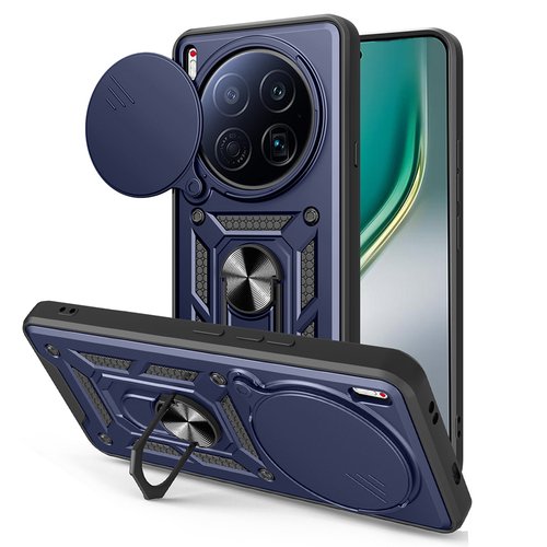 Tecno Camon 40 Premier 5G Kılıf Magnetik Standlı Kamera Korumalı Sürgülü Vega Kapak