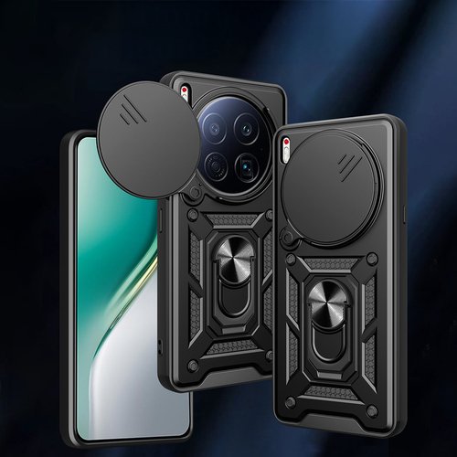 Tecno Camon 40 Premier 5G Kılıf Magnetik Standlı Kamera Korumalı Sürgülü Vega Kapak