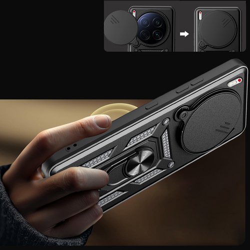 Tecno Camon 40 Premier 5G Kılıf Magnetik Standlı Kamera Korumalı Sürgülü Vega Kapak