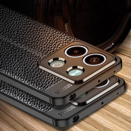 Xiaomi Redmi Note 13 5G Kılıf Deri Desenli Kamera Korumalı Silikon