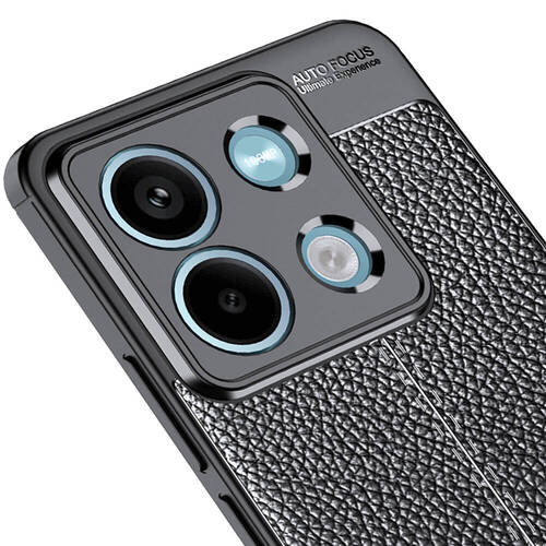 Xiaomi Redmi Note 13 5G Kılıf Deri Desenli Kamera Korumalı Silikon