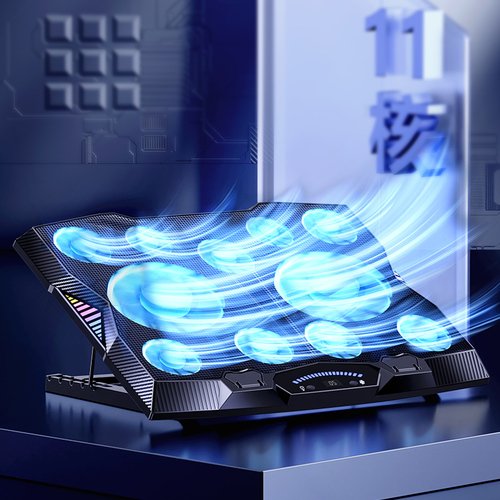 Benks SR08 11 Fanlı RGB Led Işıklı Soğutucu Laptop Standı