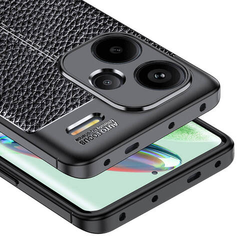 Xiaomi Redmi Note 13 Pro Plus 5G Kılıf Deri Desenli Kamera Korumalı Silikon