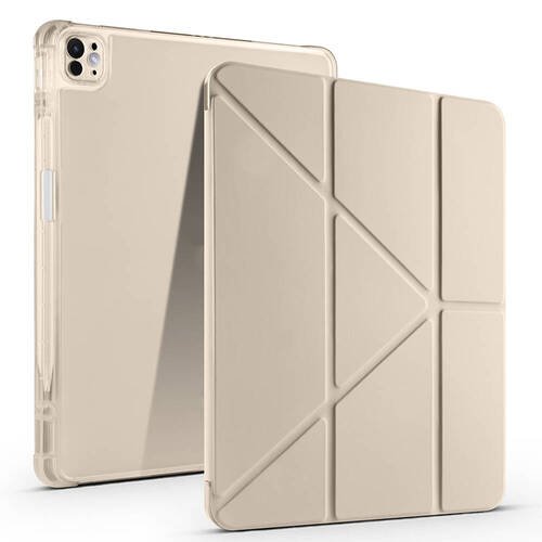 iPad Pro 13 2025 M5 Tablet Kılıf Kalem Bölmeli Standlı Lüx Smart Cover