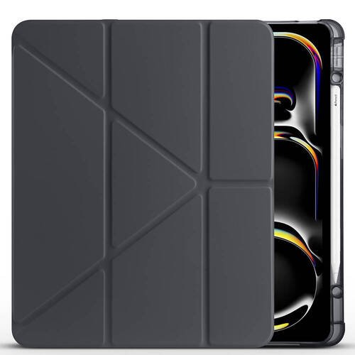 iPad Pro 13 2025 M5 Tablet Kılıf Kalem Bölmeli Standlı Lüx Smart Cover