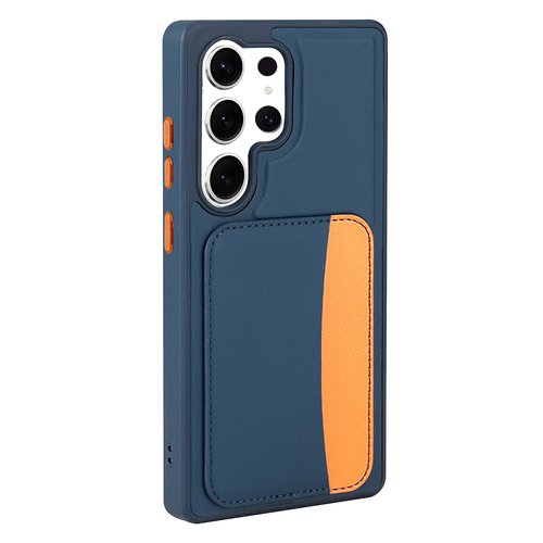 Galaxy S25 Ultra Kılıf Kartlıklı X-Kart Deri Görünümlü High Quality Silikon Kapak