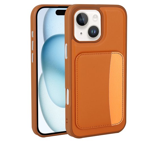 iPhone 14 Kılıf Kartlıklı X-Kart Deri Görünümlü High Quality Silikon Kapak