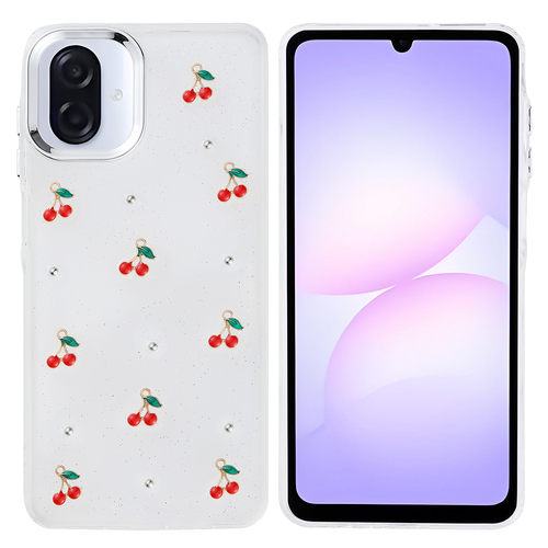 Galaxy A07 Kılıf Airbag Tasarımlı Simli Şeffaf Kutup Kapak