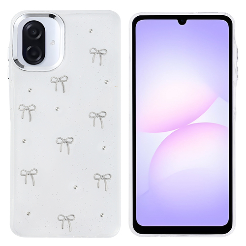 Galaxy A07 Kılıf Airbag Tasarımlı Simli Şeffaf Kutup Kapak