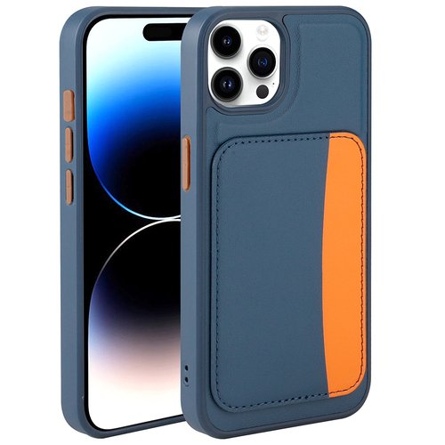 iPhone 14 Pro Max Kılıf Kartlıklı X-Kart Deri Görünümlü High Quality Silikon Kapak