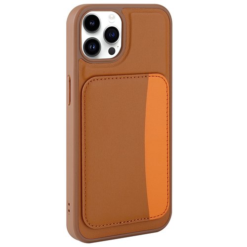 iPhone 14 Pro Max Kılıf Kartlıklı X-Kart Deri Görünümlü High Quality Silikon Kapak