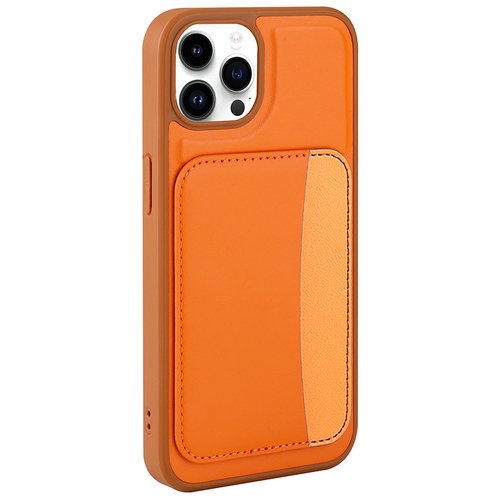 iPhone 14 Pro Max Kılıf Kartlıklı X-Kart Deri Görünümlü High Quality Silikon Kapak