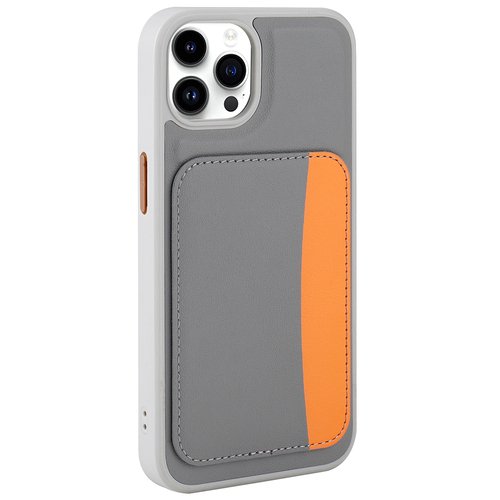 iPhone 14 Pro Max Kılıf Kartlıklı X-Kart Deri Görünümlü High Quality Silikon Kapak