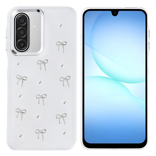 Galaxy A17 Kılıf Airbag Tasarımlı Simli Şeffaf Kutup Kapak