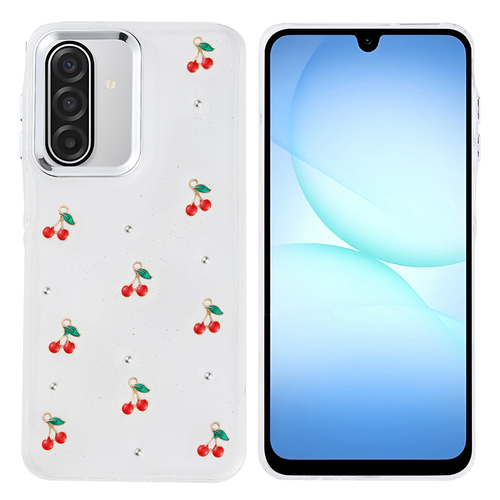 Galaxy A17 Kılıf Airbag Tasarımlı Simli Şeffaf Kutup Kapak