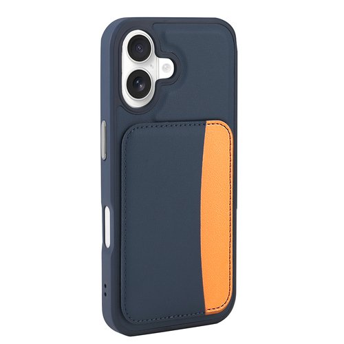 iPhone 16 Kılıf Kartlıklı X-Kart Deri Görünümlü High Quality Silikon Kapak