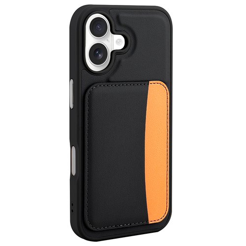 iPhone 16 Kılıf Kartlıklı X-Kart Deri Görünümlü High Quality Silikon Kapak