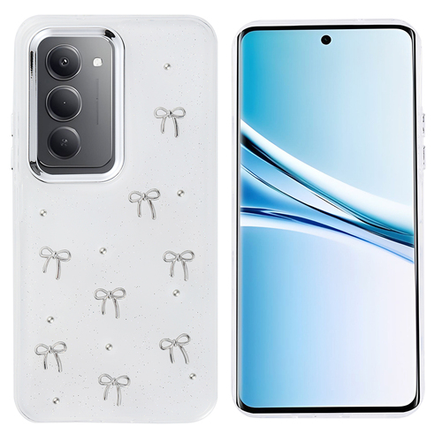 Xiaomi Redmi 15 Kılıf Airbag Tasarımlı Simli Şeffaf Kutup Kapak