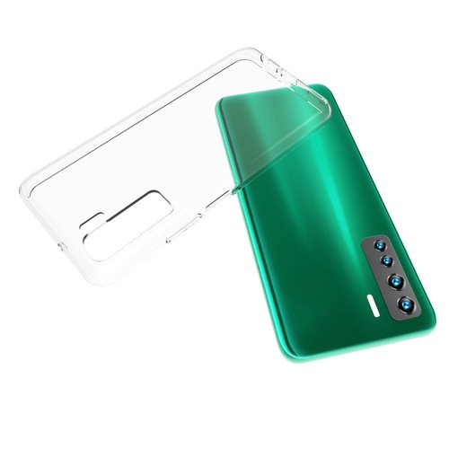 Huawei P40 Lite 5G Kılıf İnce ve Esnek Şeffaf Süper Silikon