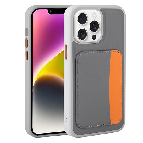 iPhone 16 Pro Kılıf Kartlıklı X-Kart Deri Görünümlü High Quality Silikon Kapak