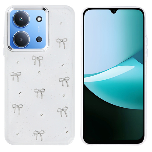 Xiaomi Redmi 15C Kılıf Airbag Tasarımlı Simli Şeffaf Kutup Kapak