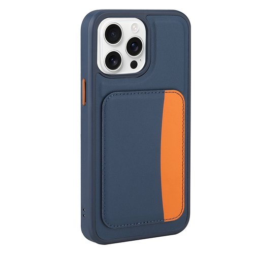 iPhone 16 Pro Max Kılıf Kartlıklı X-Kart Deri Görünümlü High Quality Silikon Kapak