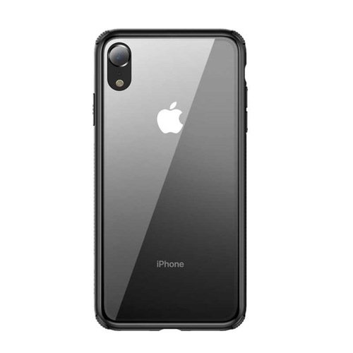 iPhone XR 6.1 Orijinal Baseus Kenarları Silikon Cam Kılıf