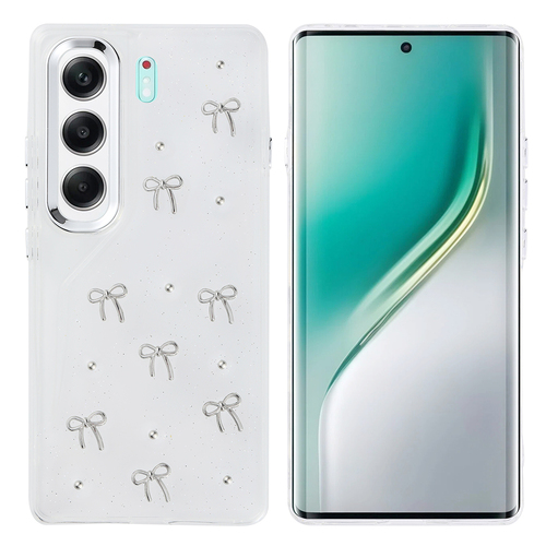 Tecno Camon 40 4G Kılıf Airbag Tasarımlı Simli Şeffaf Kutup Kapak