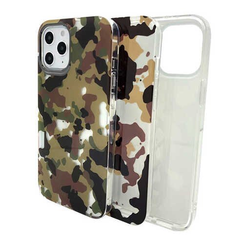 Apple iPhone 12 Pro Kılıf Asker Desenli Kajsa Camo Kapak