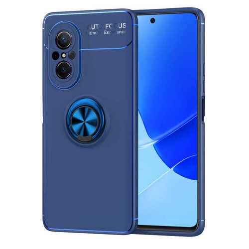 Huawei Nova 9 SE Kılıf Standlı Yüzüklü Manyetik Silikon