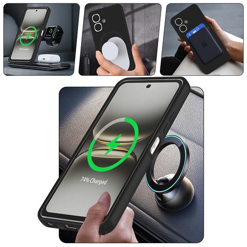 Tecno Spark Go 2 Kılıf Magsafe Şarj Özellikli Standlı Sensitive Touch Samara Kapak