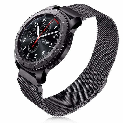 Galaxy Watch 46mm (22mm) Metal Tel Örgü İşleme Mıknatıslı Kordon