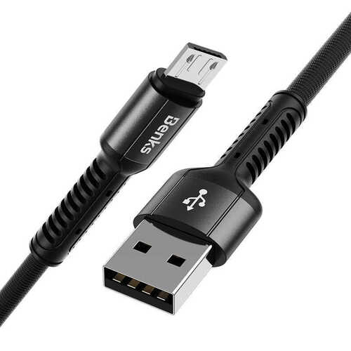 Benks D39 Micro USB Kablo 2A Hızlı Şarj Kablosu 120 cm Data Kablo Halat Tasarım