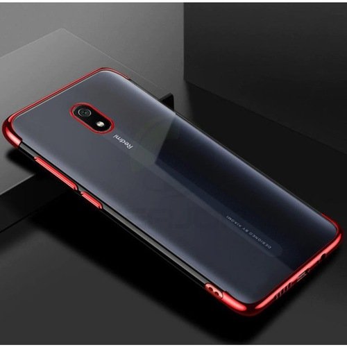 Xiaomi Redmi 8A Köşeleri Renkli Şeffaf Kamera Korumalı Kılıf